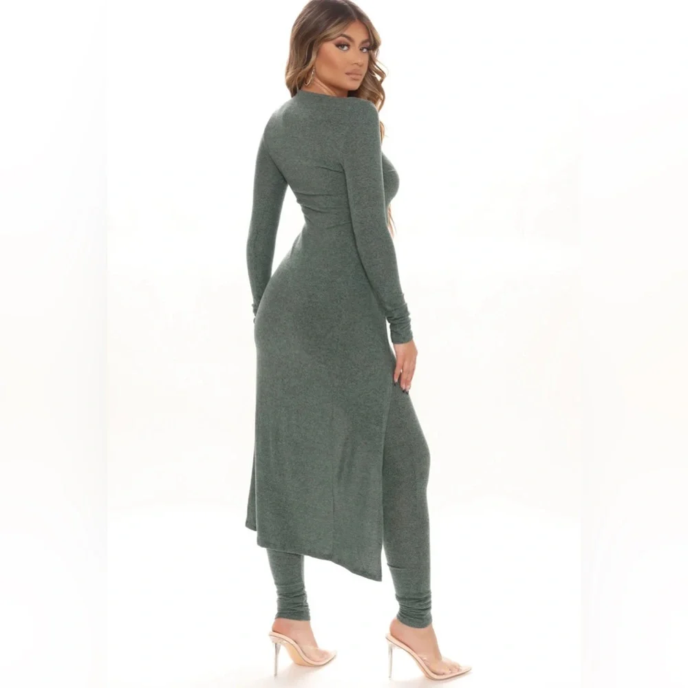 2PC Fashion Nova Constance Legging Set In Hunter-Size M NWT💚